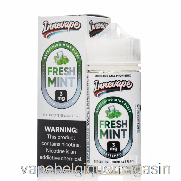 Vape Belgique Menthe Fraîche - E-liquide Innevape - 100ml 0mg